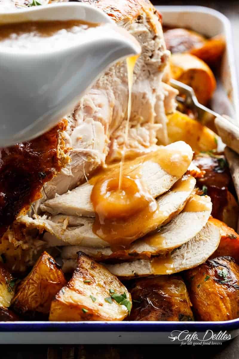 Effortless Thanksgiving: Juicy Herb Roasted Turkey & Gravy